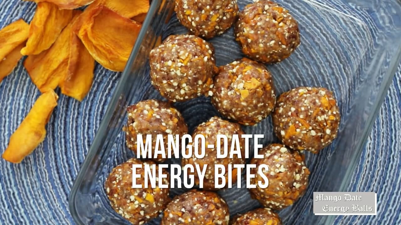 Mango and date energy bites